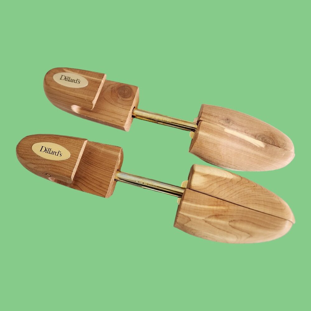Dillard's ~ Rochester Shoe Tree Co Wooden Cedar Split Toe Forms Men's Size M